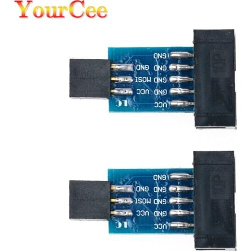 1 PC STK500 10 Pin To 6 Pin Adapter Board Connector For Arduino ISP Interface Converter AVR AVRISP USBASP STK500 Standard