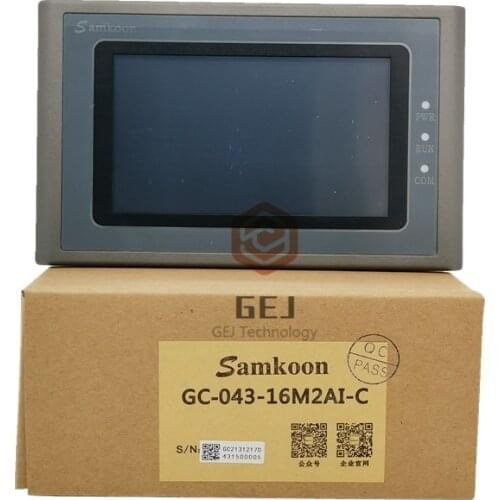 4.3inch GC-043-16M2AI-C Samkoon DC 24V Resolution 480*272 integrated PLC&HMI 2-way Analog input 2-way High speed counting