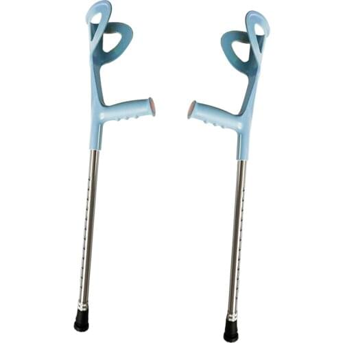 2x Adjustable Forearm Arm Cuff Support Crutch Lightweight Aid Walking Stick
