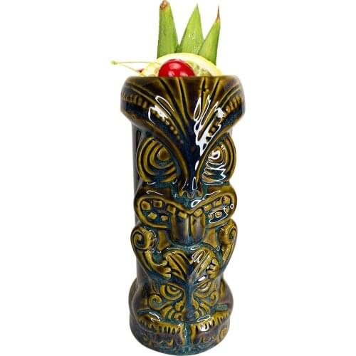 450mL Grimace Classic Style Tiki Bar Party Decoration Creative Mug Hawaiian Cocktail Special Waikiki Ceramic Beer Cup