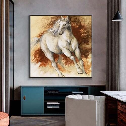 Abstract Horse Canvas painting Vintage Animal posters and prints modern art Wall art Picture for living room home Decor unframed