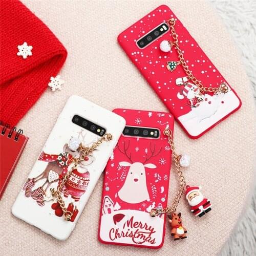 Christmas Cartoon Chain Bracelet Case For Samsung Galaxy A21s A31 A41 A51 A70 A60 A50 A30 A20 S A9 A8 A7 A6 Plus 2018 Cover Gift