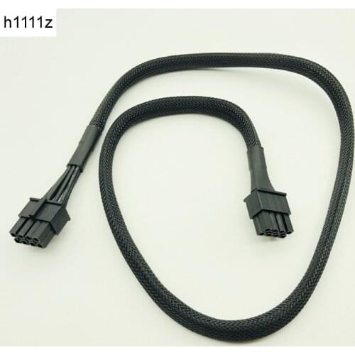 Black 650mm Sleeved 8pin CPU Power Cable 8Pin to 8(4+4)-Pin Modular Power Supply Cables for Corsair RM650X RM750X RM850X RM1000X