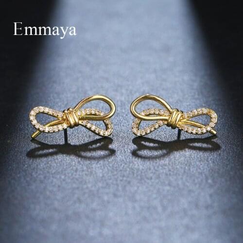 Emmaya New Charming jewelry For Women&Girls Distinctive Knot Shape Fancy Earring Two Color Choice Tiny Ornament In Party