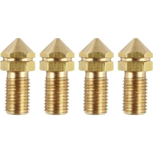 K92F 3D Printer Nozzle 0.4mm Brass Nozzle Extruder Print Head for 3mm Filament Ultimaker3 Printer 4Pcs/set
