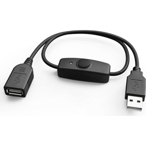 Data Sync USB 2.0 Extender Cord USB Extension Cable With ON OFF Switch LED Indicator for Raspberry Pi PC USB Fan LED Lamp USB