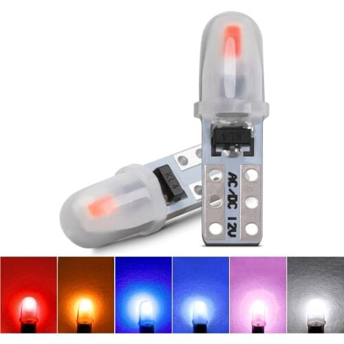 10PCS T5 3014 2 SMD Car Dashboard Lights License Plate Light Reading Instrument Panel Lamp Interior Light No Polarity White 12V