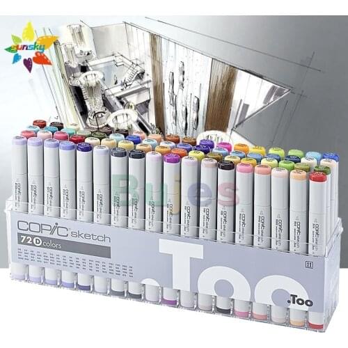 COPIC Classis/Sketch/Ciao 24/36/72 color Soft head marker skin color Double headed alcohol oily marker pen Animation design