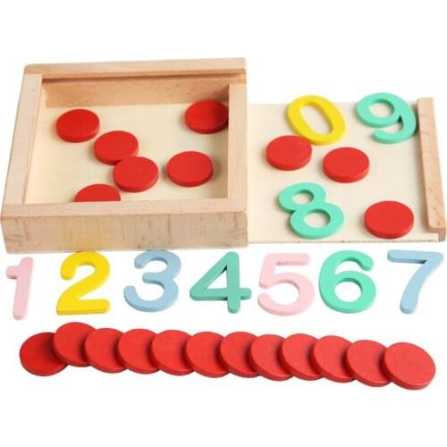 Montessori Math Toys For Children Mathematics Kids Early Educational Toys Counting Wooden Kids Number Cognition Birthday Gift