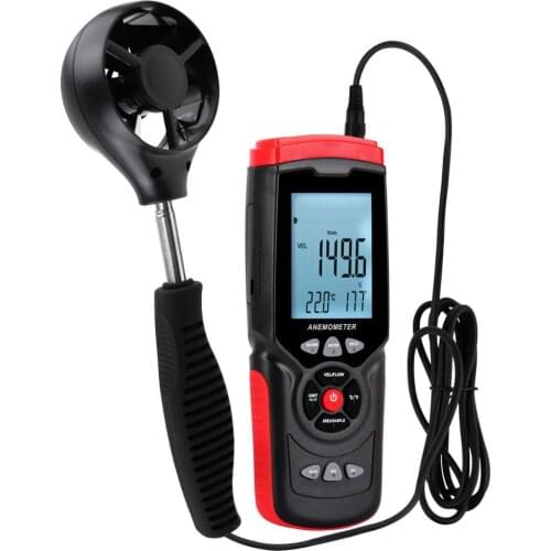 Professional Anemometer Datalogger Wind Speed Velocity Meter Air Flow CFM CMM Air Volume Wind Direction Temperature Humidity