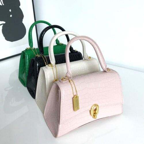 Luxury Exquisite Shopping Bag Retro Casual Women Totes Shoulder Bags Solid Color Crocodile PU Leather Lady Handbag