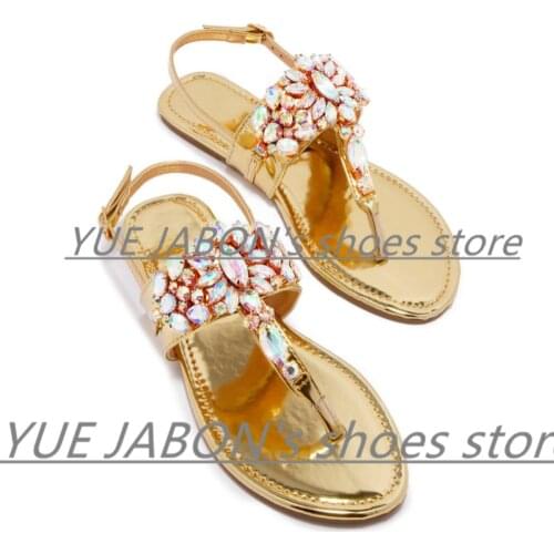 Transparent Woman Sandals Summer Crystal Shoes Lager Size 43 Women Sandal Gold Pink Female Crystal Beach Slippers Jelly Shoes