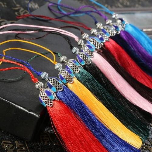 1pcs 16cm Alloy Cap Cotton Multicolor Silk Tassel Curtain Tassel For DIY Craft Sewing Decoration Jewelry Making Accessories