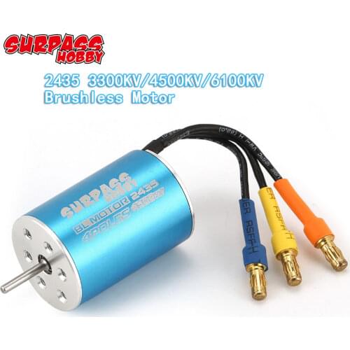 Surpass Hobby 2435 3300KV 4500KV 6100KV Brushless Motor 2S for Tamiya kyosho Redcat HSP 1/16 1/18 RC Buggy Drift Racing Car