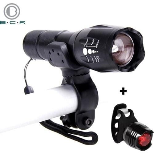 High Quality Bright Bike Light Set Headlight Torch Red Bicycle Lamp Flashlight Safety Taillight Waterproof Cycling Accessories