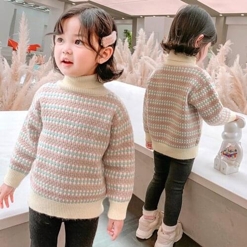High Quality Pink Yellow Baby Girls Winter Warm Spring Childrens Coat Kids Plus Velvet Teens Tops Thicken Bottoming Lattice Gif