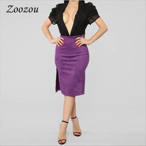 Юбки-карандаши с разрезом ZooZou China At AliExpress