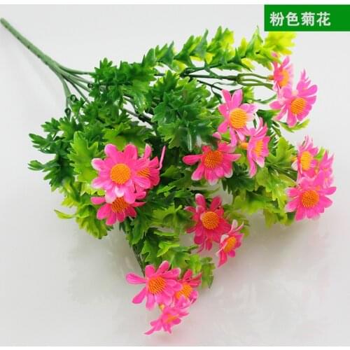 1 PC Simulation Artificial chrysanthemum Living Room Wedding Home Decor plastic flowers Greening indoor setting wall accessories