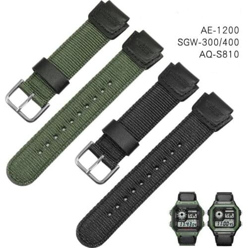 18mm Width High Quality Nylon Watchbands For Casio AE-1200WH/SGW-300/AQ-S810W Durable Anti-fall Watch Band Replacement Strap