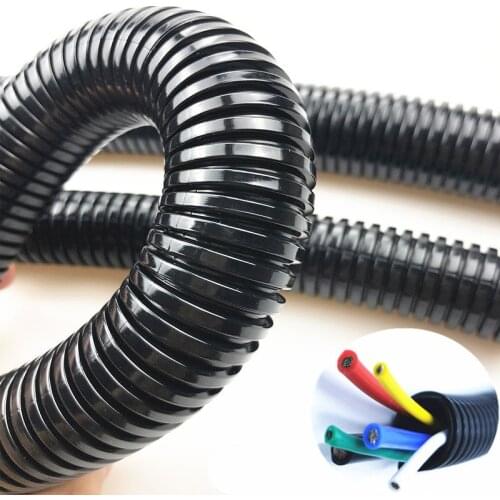 1M PA nylon corrugated tube insulation wire harness casing Cable Sleeves for auto Mechanical line protecter Car accessories