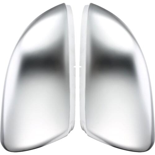 2Pcs For VW Golf MK6 R20 Touran Golf GTI 6 Golf 6 R Side Wing Mirror Cover Caps Auto Matte Chrome Rearview Mirror Cover Cap 2021