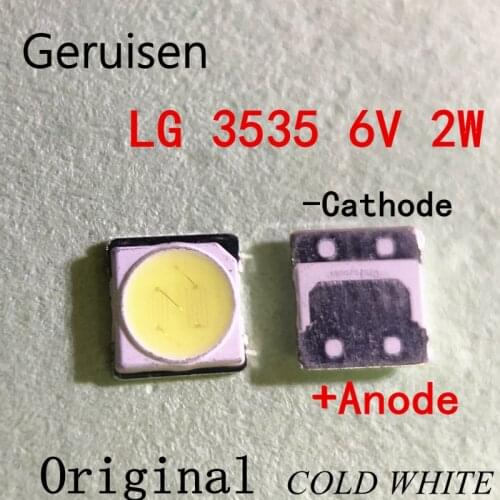 200PCS FOR LCD TV repair LG led TV backlight strip lights with light-emitting diode 3535 SMD LED 3535 2W 6V 150LM Old Type