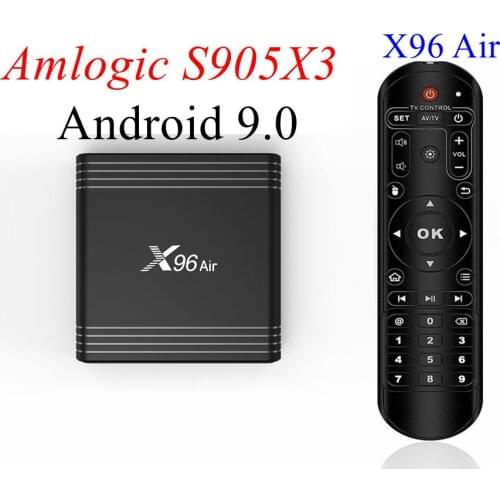 5pcs X96 Air TV Box Android 9.0 Amlogic S905X3 4GB 64GB Max 2.4G/5G Dual WiFi USB3.0 BT4.0 8K 4K H.265 UHD Smart Media Player