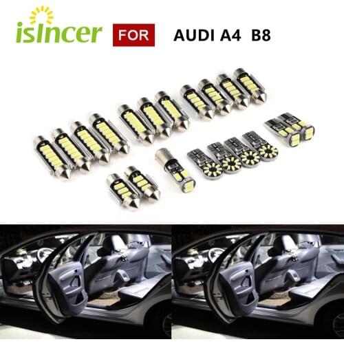 20PCS Canbus car lamp 5630 Premium LED Interior Light For AUDI A4 B8 Avant light package bulbs Reading Bulb Kit
