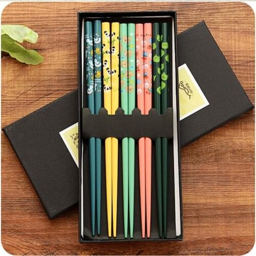 Bamboo chopsticks Boutique boxed bamboo chopsticks, 5 pairs #9623