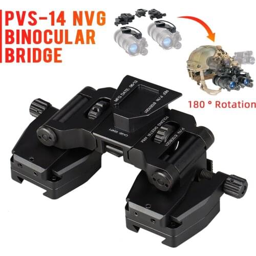 Free shipping PVS14 NVG binocular bridge goggles stent skip rhino mount NVG arms mount for L4 G24 Mounting Helmet Fast mount