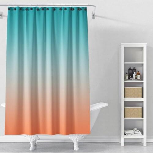 Customize 3D Print Gradient Style Colorful Waterproof Shower Curtains Toilet Bathroom Home Modern Decoration Adult Girls