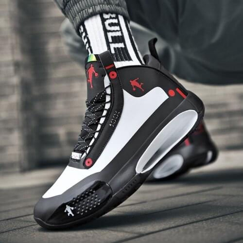 Mens Basketball Shoes Court Anti-slip Rebound Basketball Sneakers Light Sports Shoes Breathable Lace-up High Top Gym Boots