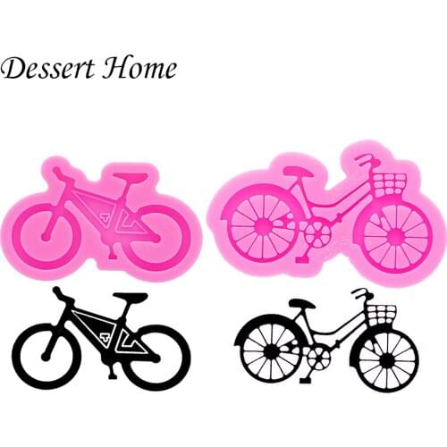 DY0556 Glossy Resin Bicycle Molds, Mold for Keychain , Silicone Molds DIY Epoxy Jewellery Making, Clay Molds