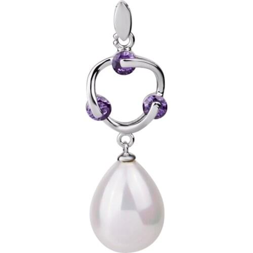 GND0401 925 Sterling Silver Lovely Sweet Charming Pearls Pendant Necklaces Jewelry Pendant Gifts For Women