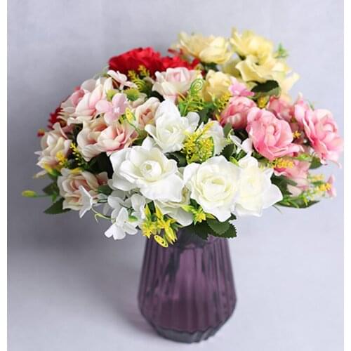 Artificial Gardenia Flower Plants Jasmine Silk Flower for Party Wedding Home Garden Decoration