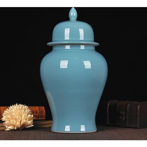 Modern Chinese Jingdezhen Color Glaze Ceramic Jar Home Office Decor Ginger Jar With Lid For Best Friend Gifts