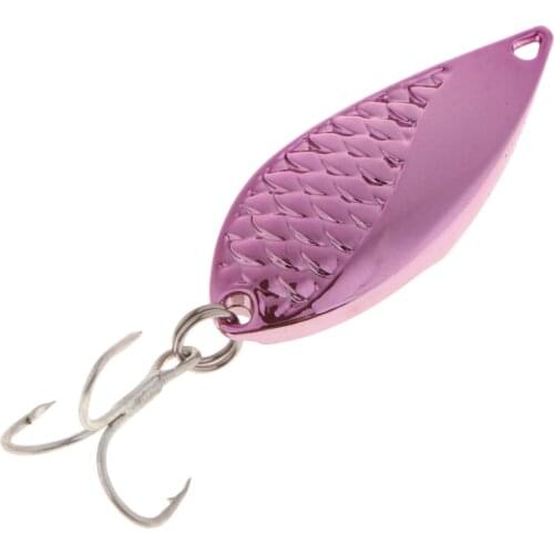 Metal Fishing Jigging Casting Spoon Lure Sequins Spinnerbaits Saltwater Pink