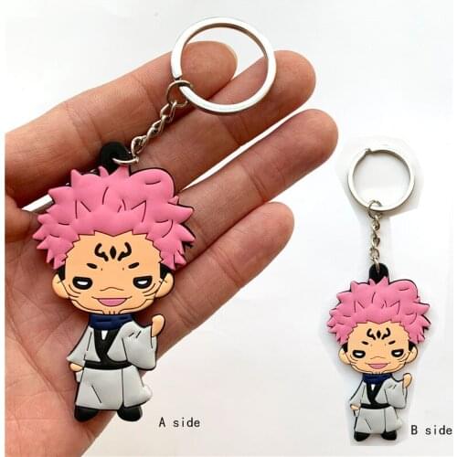 Cute Anime Ryomen Sukuna Key Ring Silica gel Key Chains Key Holder Kids Accessories Trinkets Cosplay Itabag Keychain Gift