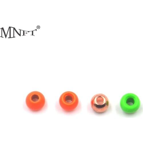 MNFT 200pcs 3.2mm Brass Bead Brass Raw / Orange / Bright Green Fly Tying Material Fly Fishing Colored Nymph Beads