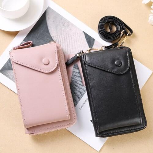 Fashion Mini Callphone Wallet Women`s Bags PU Leather Female Shoulder Crossbody Bag Daily Card Holder Money Clips Lady Handbag