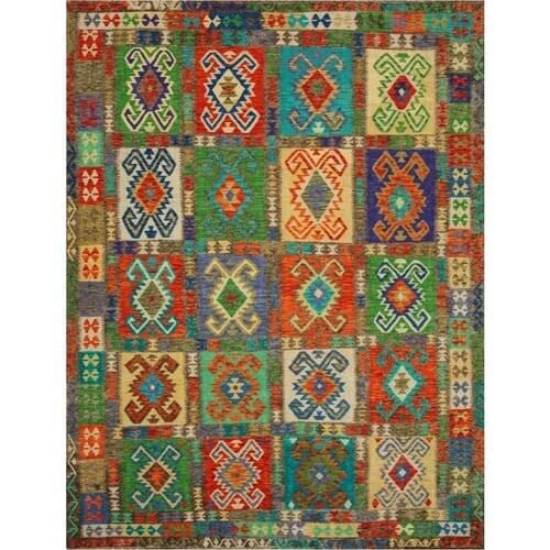 Motif Chenille Woven Washable Fringed Rugs