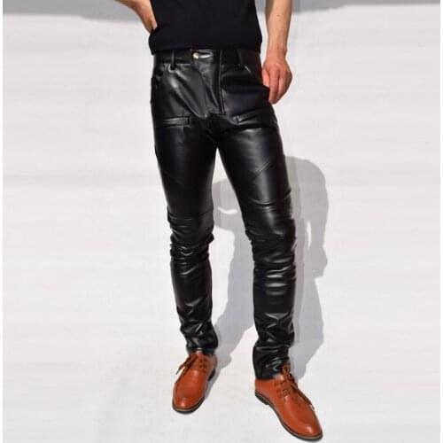 Motorcycle leather pants men trousers Teenage 2020 spring and autumn fashion pantalones hombre cargo pants for men pantalon