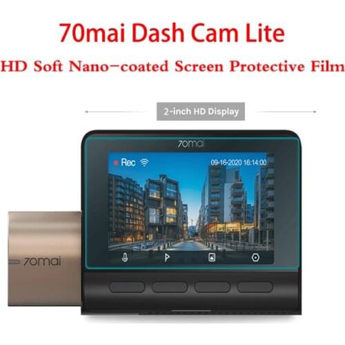For Origina 70mai Dash Cam Lite Accessory Set Static Sticker 3M Sticker Mount 70Mai Lite HD Soft Nano-coated Screen Protective