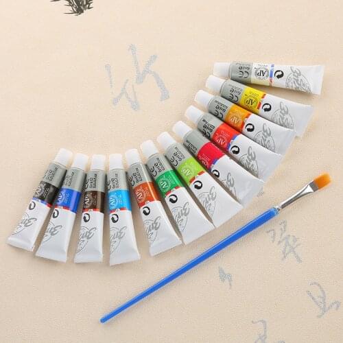 12Colors/Set Acrylic Paint Color Set Acrylic Paints Pigment for Artists Ceramic Stone Wall Craft Paints Color Pigments