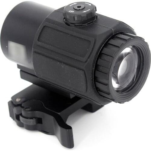 Airsoft Tactical G43 Magnifie Scope Sight with Switch to Side STS QD Mount Fit for 20mm Rail Us Flag Marking