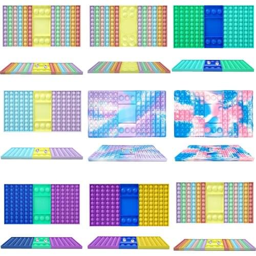 Push Bubble Sensory Toy Chess Board Silicone Stress Reliever Sensory Squeeze Toys Parent-Child Interactive Gift for Kids