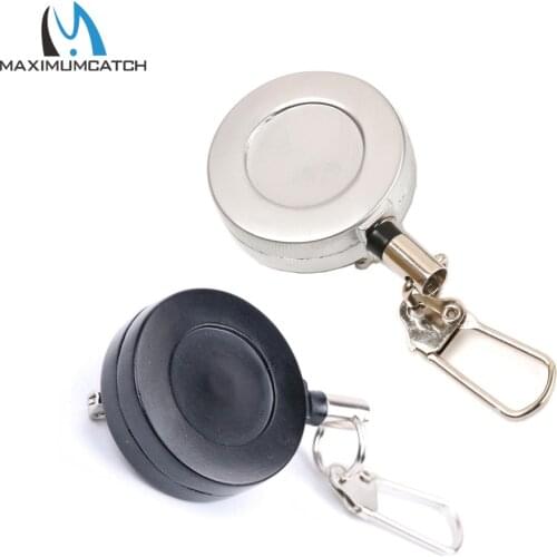 Maximumcatch Fly Fishing Zinger Retractor Retractable Reel Badge Holder Steel Cord Recoil Stopper Extractor Kayak Tool Holde