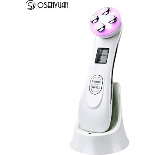 LED Photon Facial RF Electroporation Device Skin Rejuvenation EMS Mesotherapy Massager Tighten Face Lift Beauty Tool