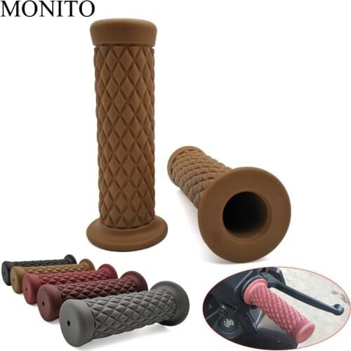 Universal 7/8" 22MM Vintage rubber Motorcycle handle grips handlebar For Honda CBR250R CBR 250R VFR 1200 F VFR1200 NC 750 S/X