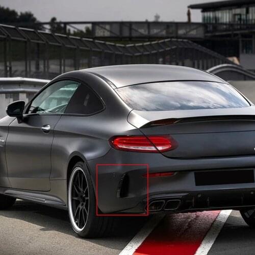 Rear Bumper Spoiler Air Vent Trim Cover Car Body Stickers Covers For 2015-2019 For Benz C Class W205 C43 C63 Amg Black Car Acces